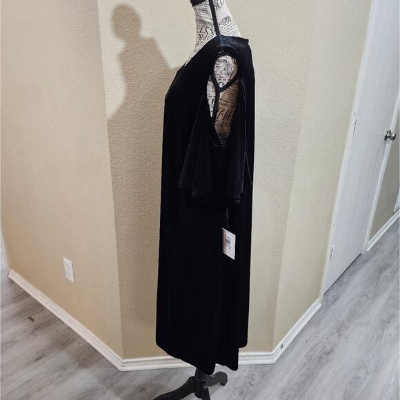 Calvin Klein black Cold Shoulder Cocktail Dress Plus Size 22W New‎ - Picture 3 of 7